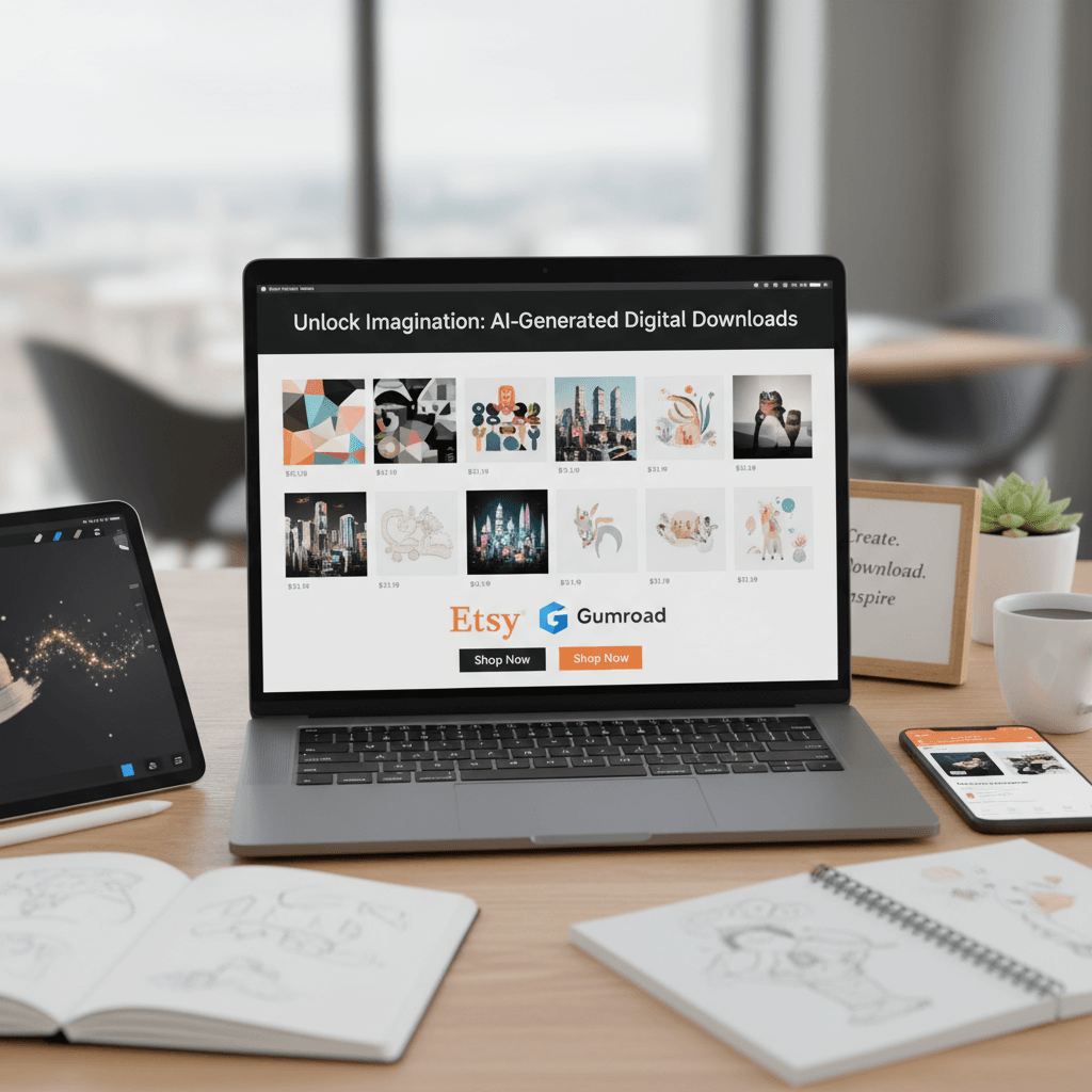 Method 1: Sell AI-Generated Digital Downloads (Etsy / Gumroad)